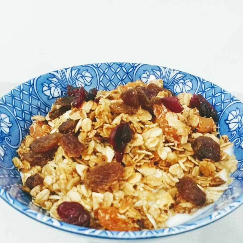Toasted Muesli with Coconut, Apricots, Sultanas and Cranberries